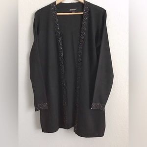 Black Cardigan with Beading Detail sz L